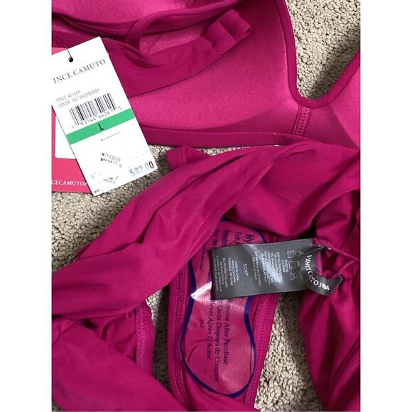 New. Vince Camuto Fuchsia bikini set. L-top/S-bottom. Retails $154 - Picture 8 of 8